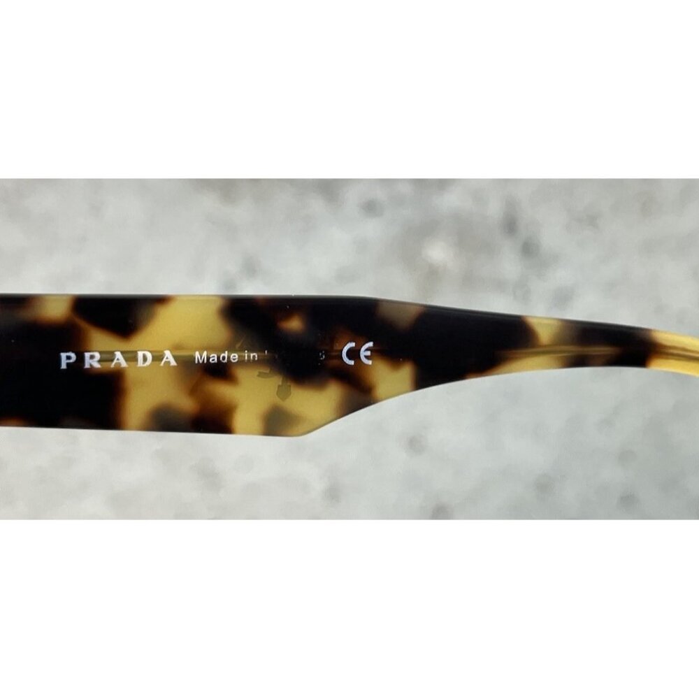 Prada SPR 10R 1AB-0A7 Black Brown Tortoise Shell Square Sunglasses 57-19-140 - Picture 6 of 7